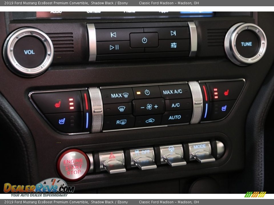 2019 Ford Mustang EcoBoost Premium Convertible Shadow Black / Ebony Photo #20