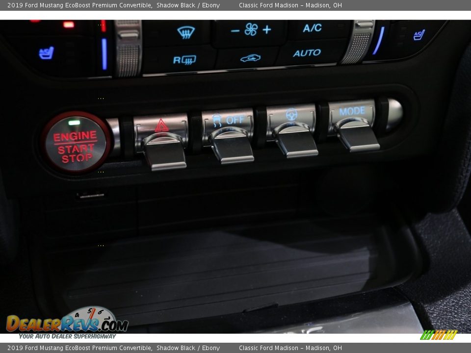 2019 Ford Mustang EcoBoost Premium Convertible Shadow Black / Ebony Photo #21