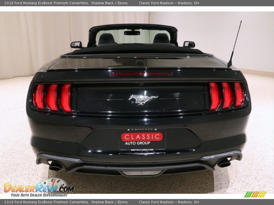 2019 Ford Mustang EcoBoost Premium Convertible Shadow Black / Ebony Photo #28