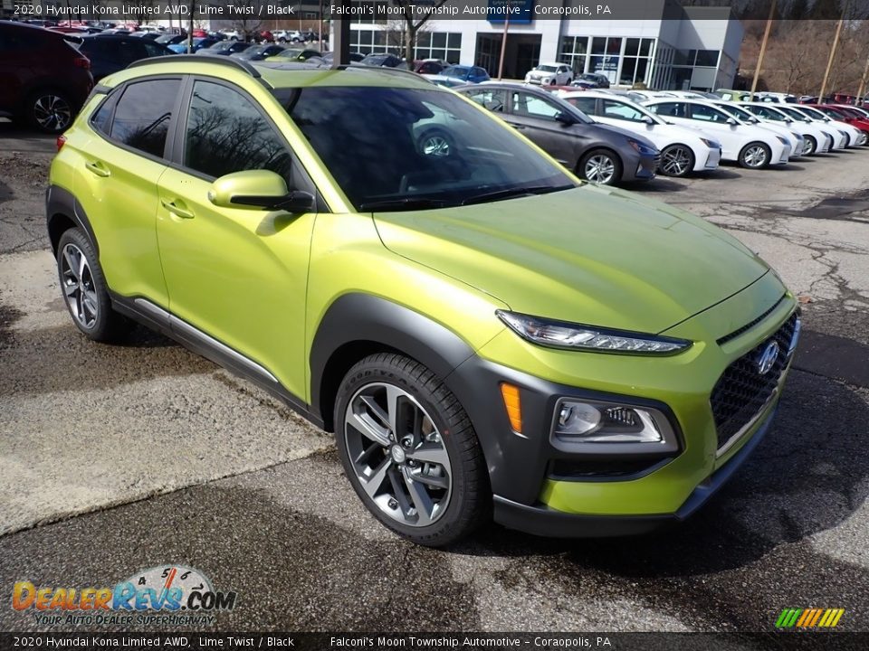 Front 3/4 View of 2020 Hyundai Kona Limited AWD Photo #3