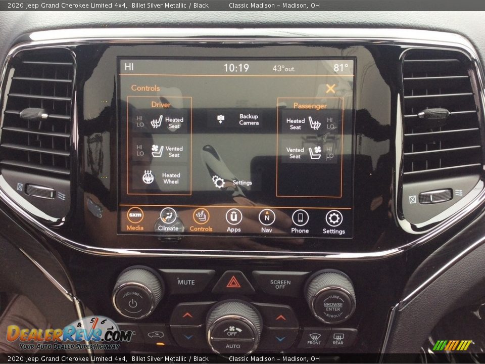 2020 Jeep Grand Cherokee Limited 4x4 Billet Silver Metallic / Black Photo #14