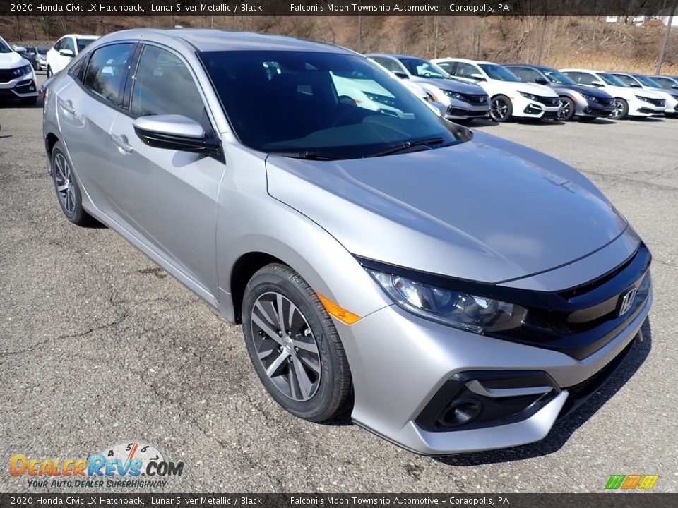 Front 3/4 View of 2020 Honda Civic LX Hatchback Photo #5