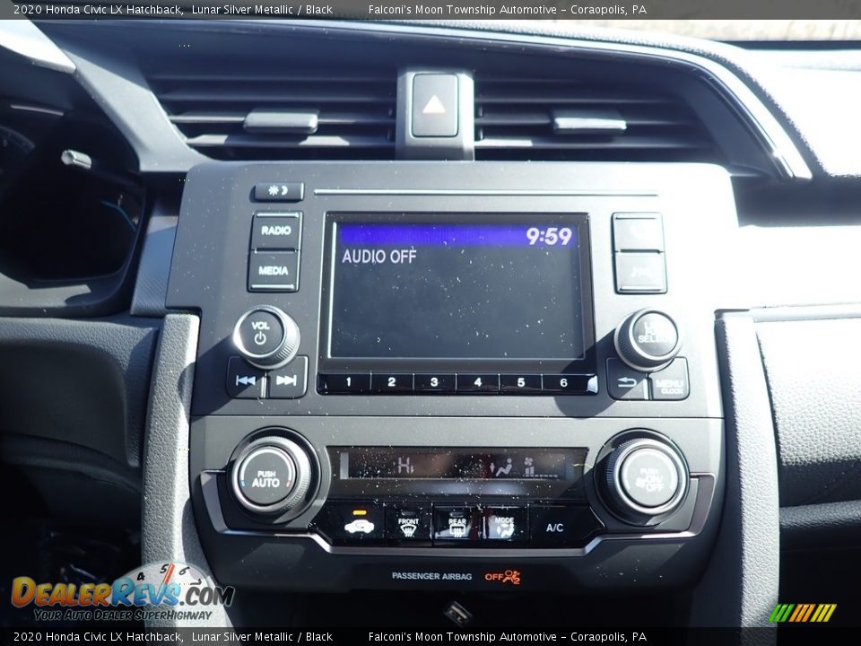 2020 Honda Civic LX Hatchback Lunar Silver Metallic / Black Photo #13