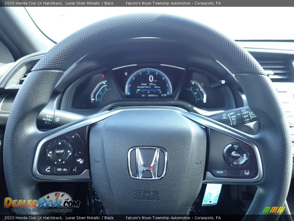 2020 Honda Civic LX Hatchback Lunar Silver Metallic / Black Photo #15