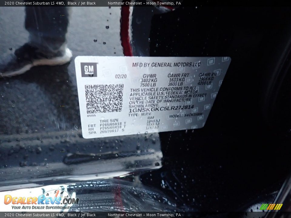 2020 Chevrolet Suburban LS 4WD Black / Jet Black Photo #15