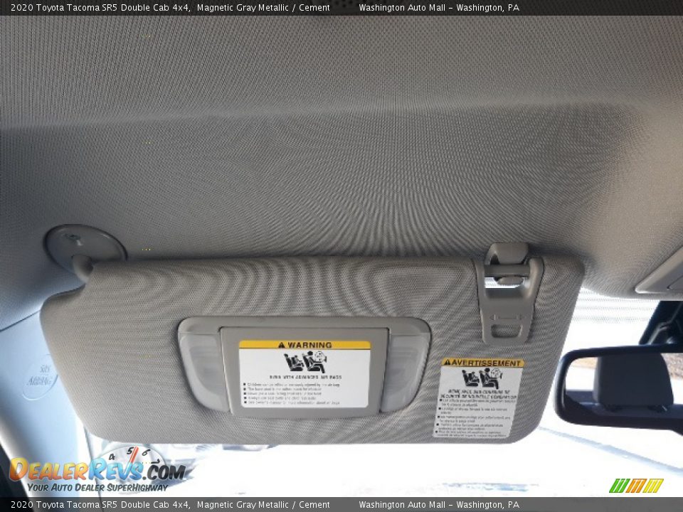 2020 Toyota Tacoma SR5 Double Cab 4x4 Magnetic Gray Metallic / Cement Photo #19