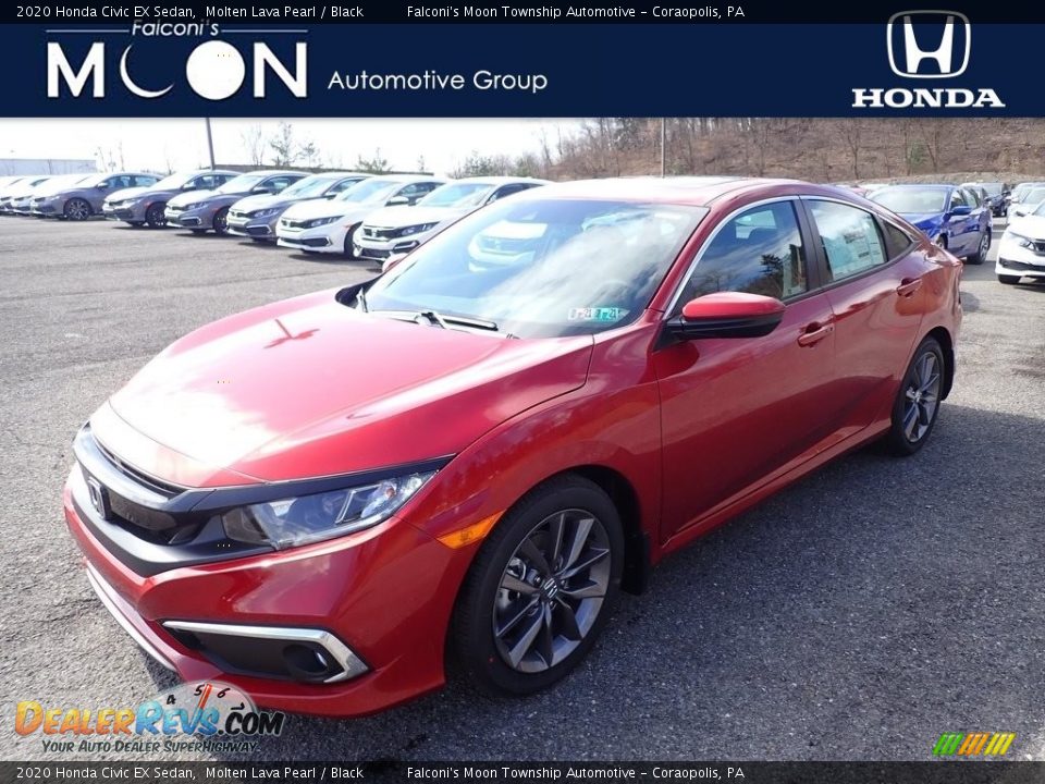 2020 Honda Civic EX Sedan Molten Lava Pearl / Black Photo #1