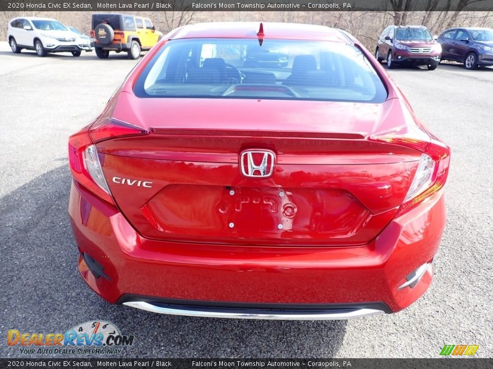 2020 Honda Civic EX Sedan Molten Lava Pearl / Black Photo #3