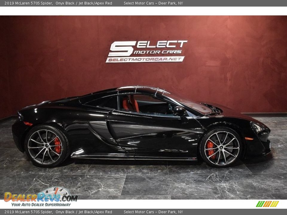 2019 McLaren 570S Spider Onyx Black / Jet Black/Apex Red Photo #6