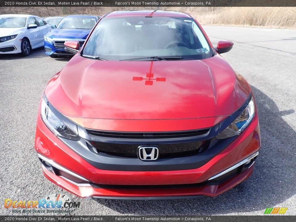 2020 Honda Civic EX Sedan Molten Lava Pearl / Black Photo #6