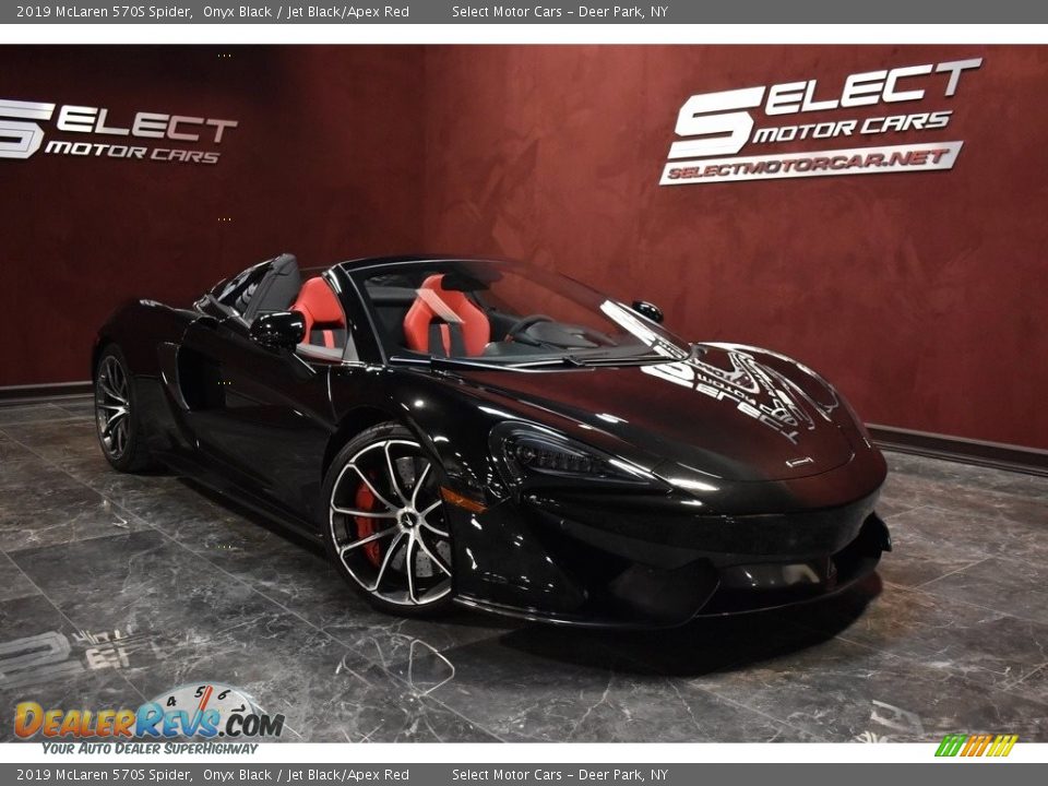 2019 McLaren 570S Spider Onyx Black / Jet Black/Apex Red Photo #10
