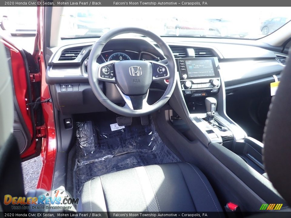 2020 Honda Civic EX Sedan Molten Lava Pearl / Black Photo #10