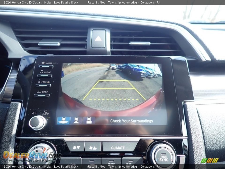 2020 Honda Civic EX Sedan Molten Lava Pearl / Black Photo #15