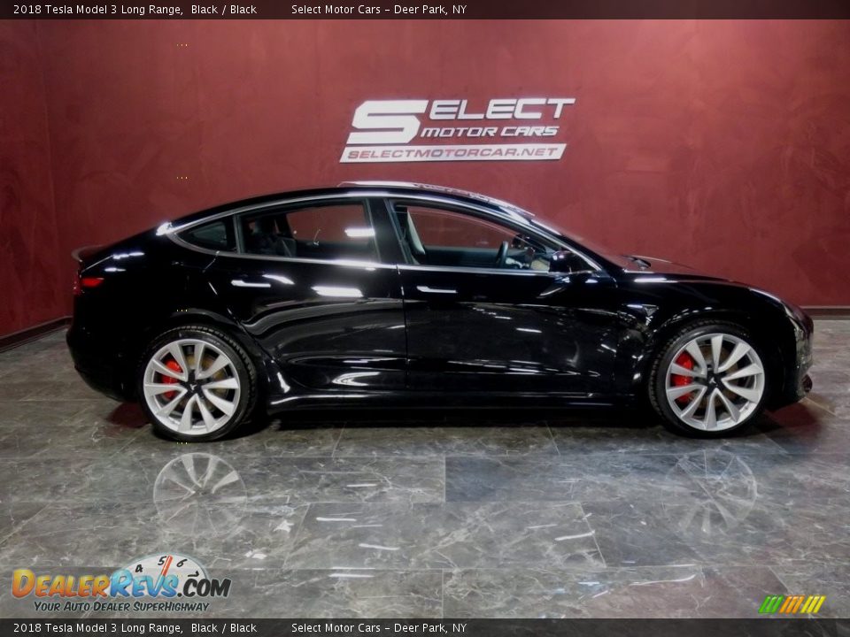 2018 Tesla Model 3 Long Range Black / Black Photo #5