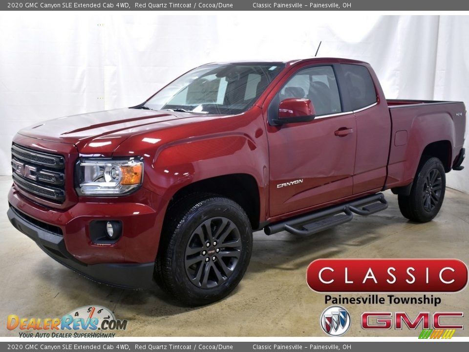2020 GMC Canyon SLE Extended Cab 4WD Red Quartz Tintcoat / Cocoa/Dune Photo #1