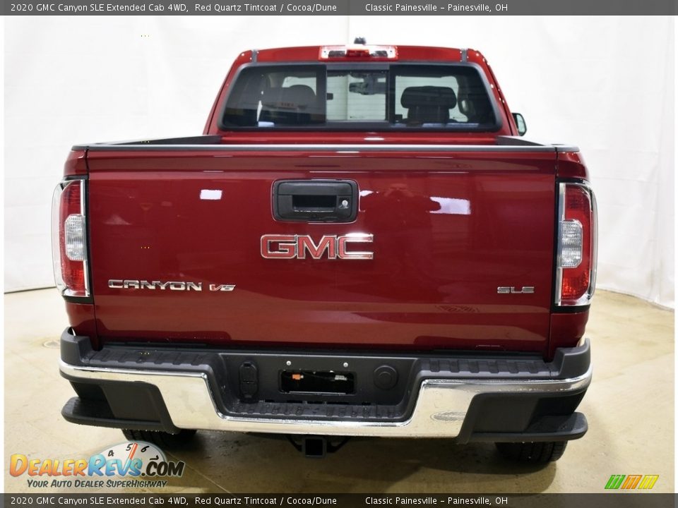2020 GMC Canyon SLE Extended Cab 4WD Red Quartz Tintcoat / Cocoa/Dune Photo #3