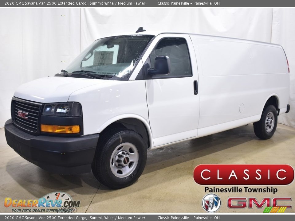 2020 GMC Savana Van 2500 Extended Cargo Summit White / Medium Pewter Photo #1