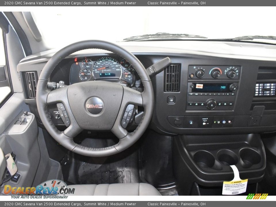 2020 GMC Savana Van 2500 Extended Cargo Summit White / Medium Pewter Photo #9
