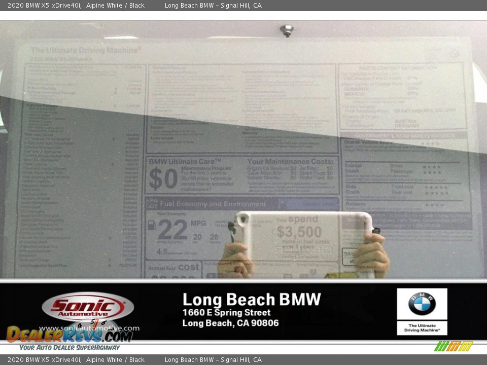2020 BMW X5 xDrive40i Alpine White / Black Photo #10