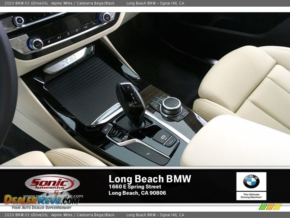 2020 BMW X3 sDrive30i Alpine White / Canberra Beige/Black Photo #6