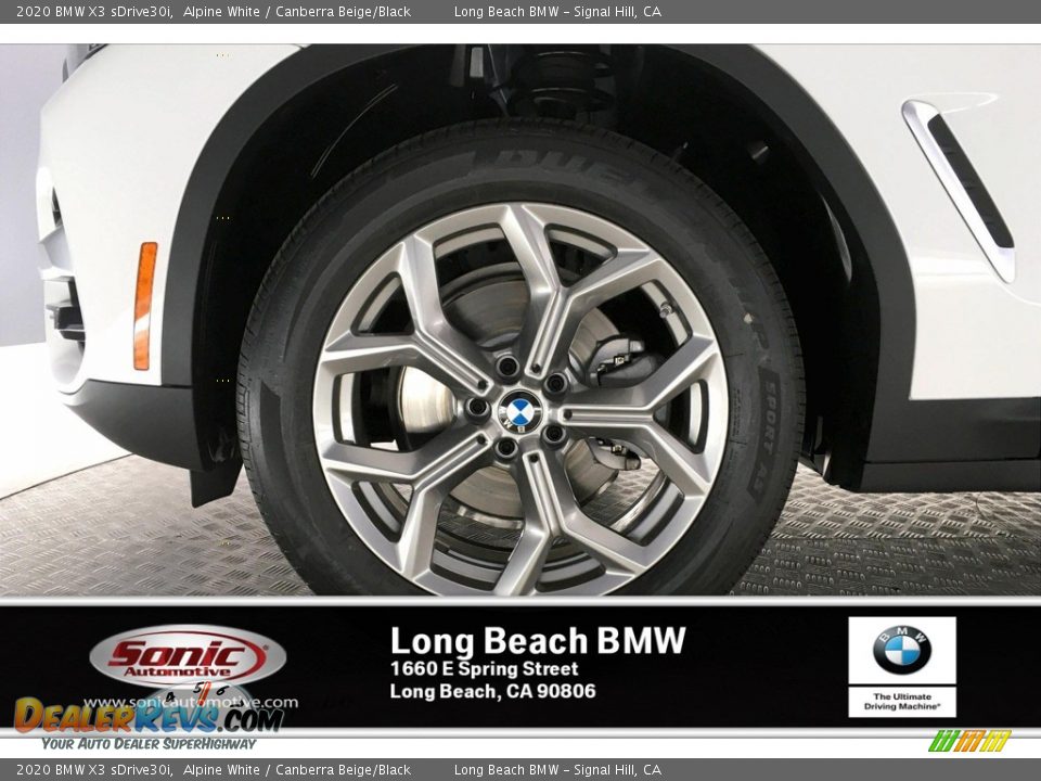 2020 BMW X3 sDrive30i Alpine White / Canberra Beige/Black Photo #9