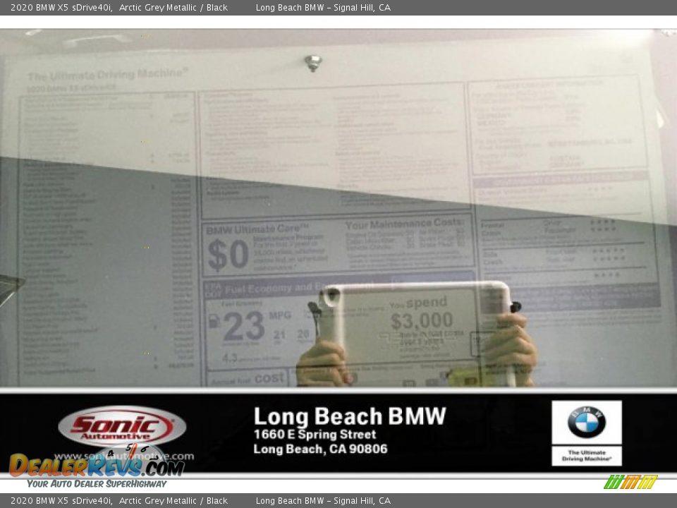 2020 BMW X5 sDrive40i Arctic Grey Metallic / Black Photo #10