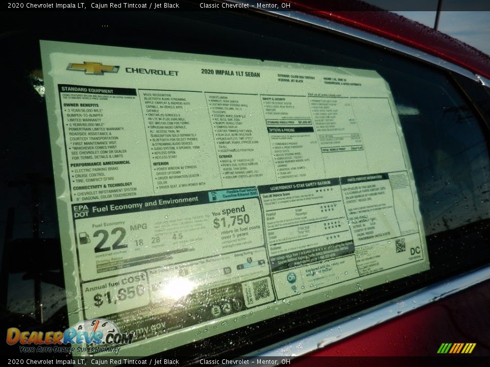 2020 Chevrolet Impala LT Cajun Red Tintcoat / Jet Black Photo #7