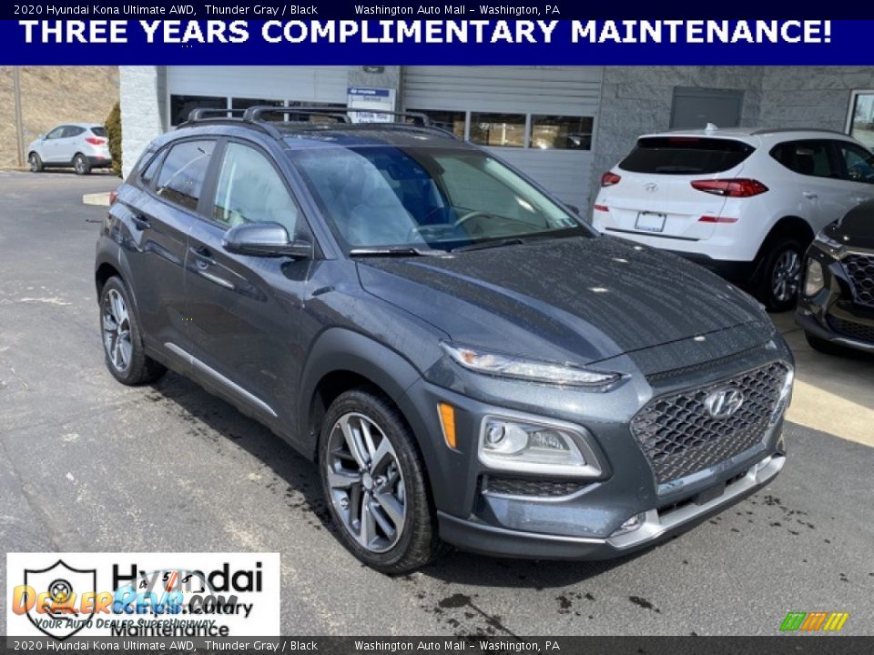 2020 Hyundai Kona Ultimate AWD Thunder Gray / Black Photo #1