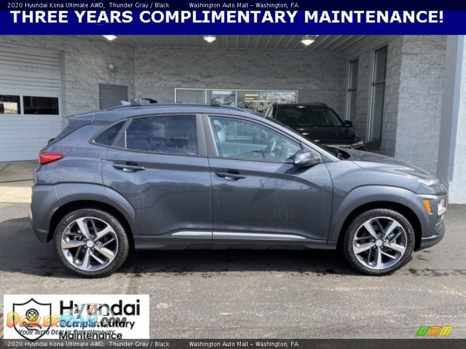 2020 Hyundai Kona Ultimate AWD Thunder Gray / Black Photo #2