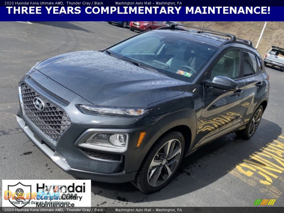 2020 Hyundai Kona Ultimate AWD Thunder Gray / Black Photo #6