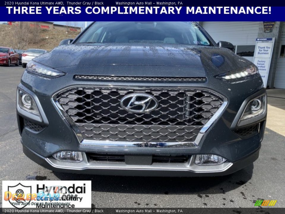 2020 Hyundai Kona Ultimate AWD Thunder Gray / Black Photo #7