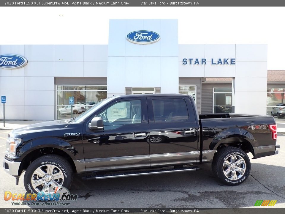2020 Ford F150 XLT SuperCrew 4x4 Agate Black / Medium Earth Gray Photo #1