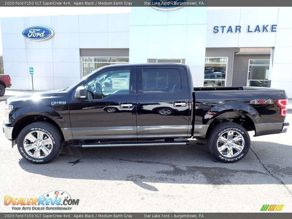 2020 Ford F150 XLT SuperCrew 4x4 Agate Black / Medium Earth Gray Photo #2