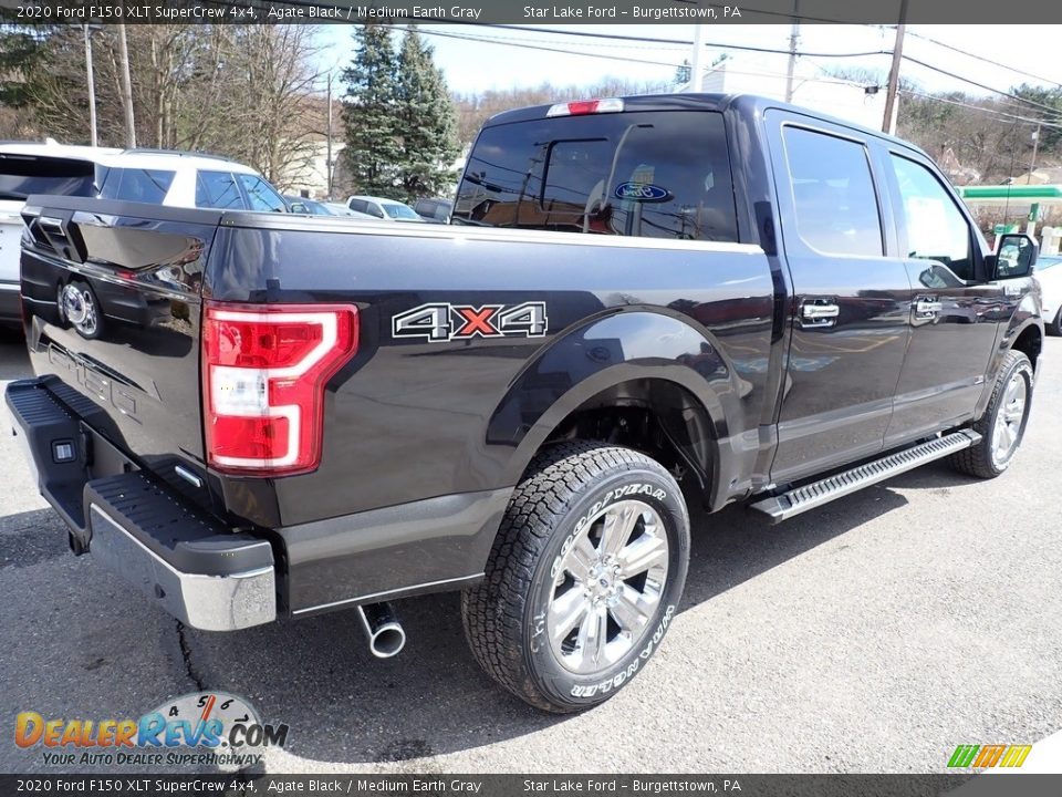 2020 Ford F150 XLT SuperCrew 4x4 Agate Black / Medium Earth Gray Photo #5
