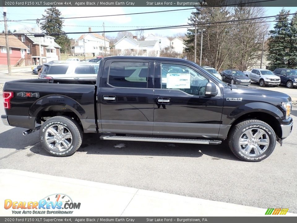 Agate Black 2020 Ford F150 XLT SuperCrew 4x4 Photo #6