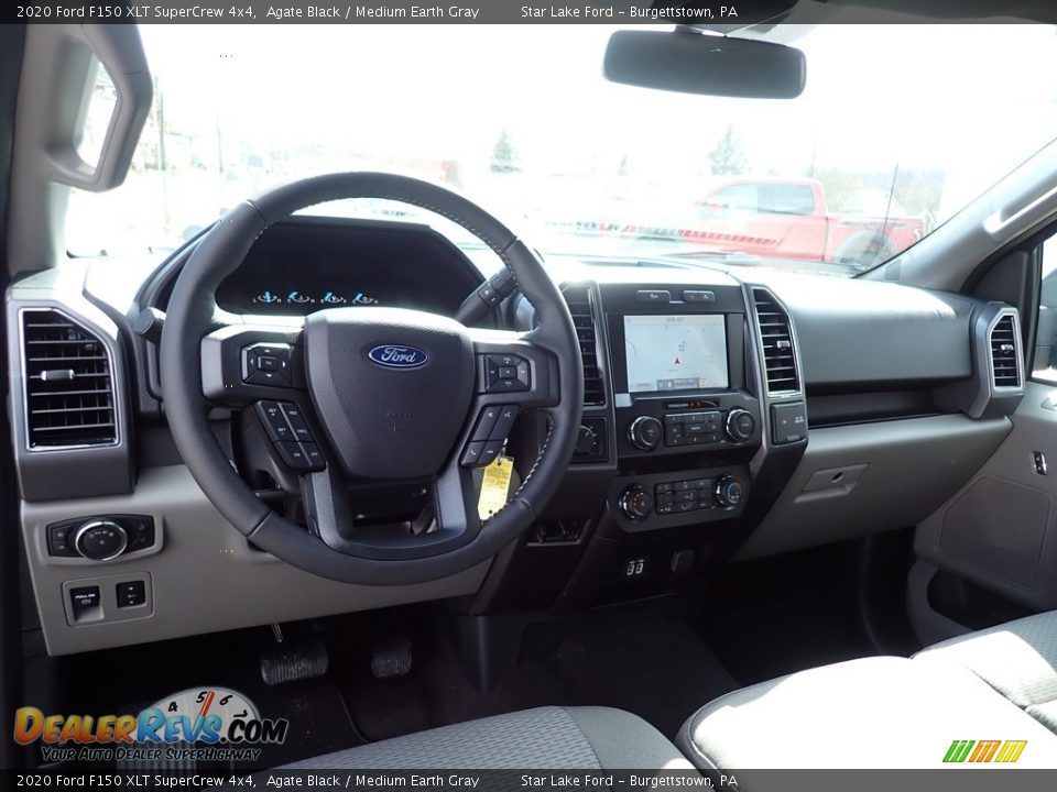 2020 Ford F150 XLT SuperCrew 4x4 Agate Black / Medium Earth Gray Photo #13