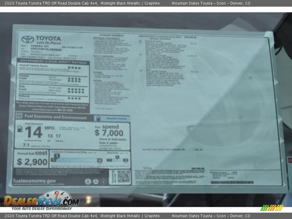 2020 Toyota Tundra TRD Off Road Double Cab 4x4 Midnight Black Metallic / Graphite Photo #10