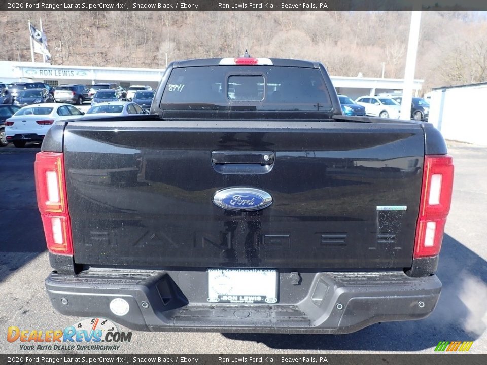 2020 Ford Ranger Lariat SuperCrew 4x4 Shadow Black / Ebony Photo #3