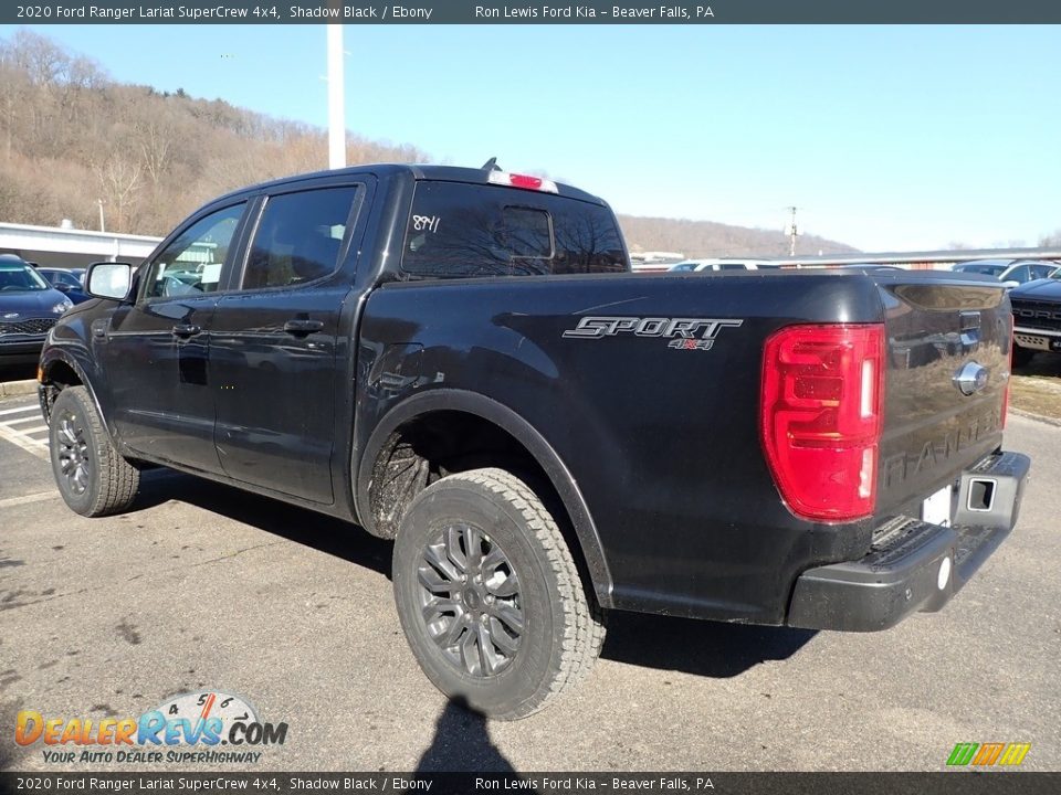 2020 Ford Ranger Lariat SuperCrew 4x4 Shadow Black / Ebony Photo #4