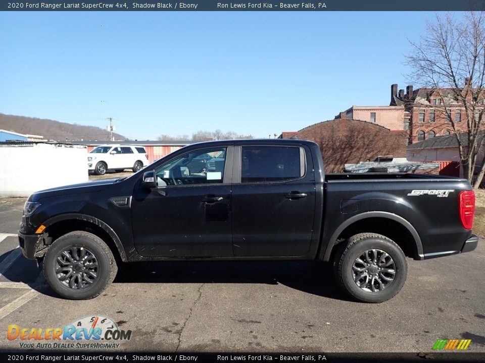 2020 Ford Ranger Lariat SuperCrew 4x4 Shadow Black / Ebony Photo #5