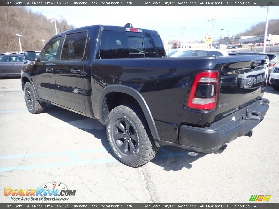 2020 Ram 1500 Rebel Crew Cab 4x4 Diamond Black Crystal Pearl / Black Photo #7