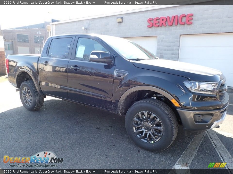 2020 Ford Ranger Lariat SuperCrew 4x4 Shadow Black / Ebony Photo #8