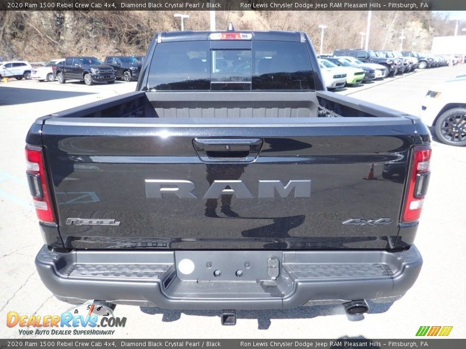 2020 Ram 1500 Rebel Crew Cab 4x4 Diamond Black Crystal Pearl / Black Photo #8