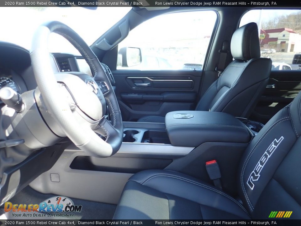 2020 Ram 1500 Rebel Crew Cab 4x4 Diamond Black Crystal Pearl / Black Photo #14