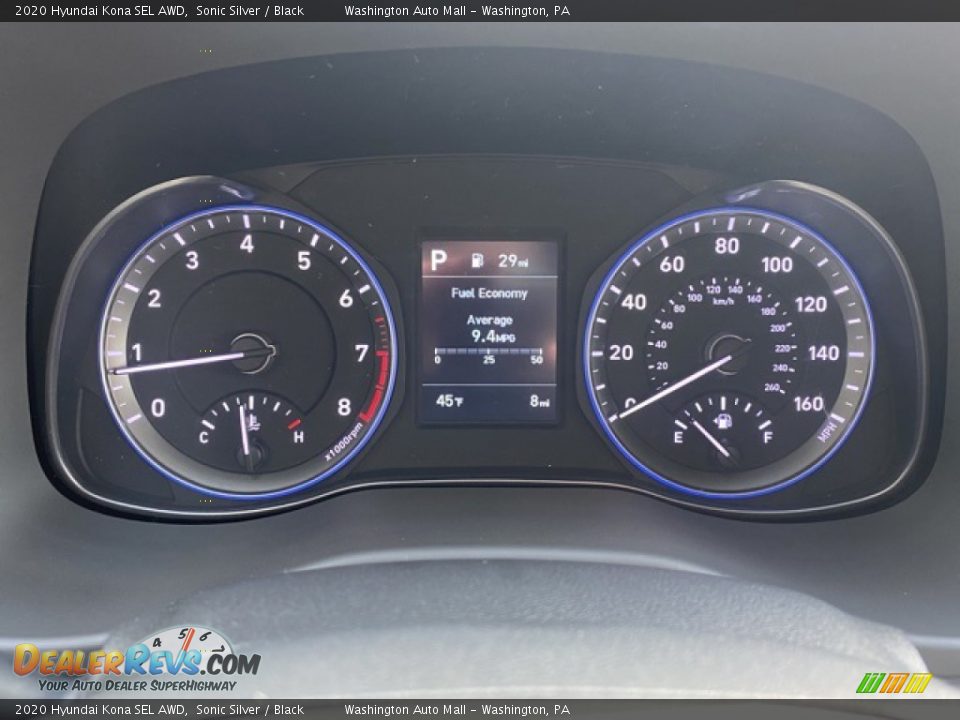 2020 Hyundai Kona SEL AWD Sonic Silver / Black Photo #24