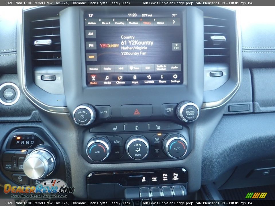 2020 Ram 1500 Rebel Crew Cab 4x4 Diamond Black Crystal Pearl / Black Photo #17
