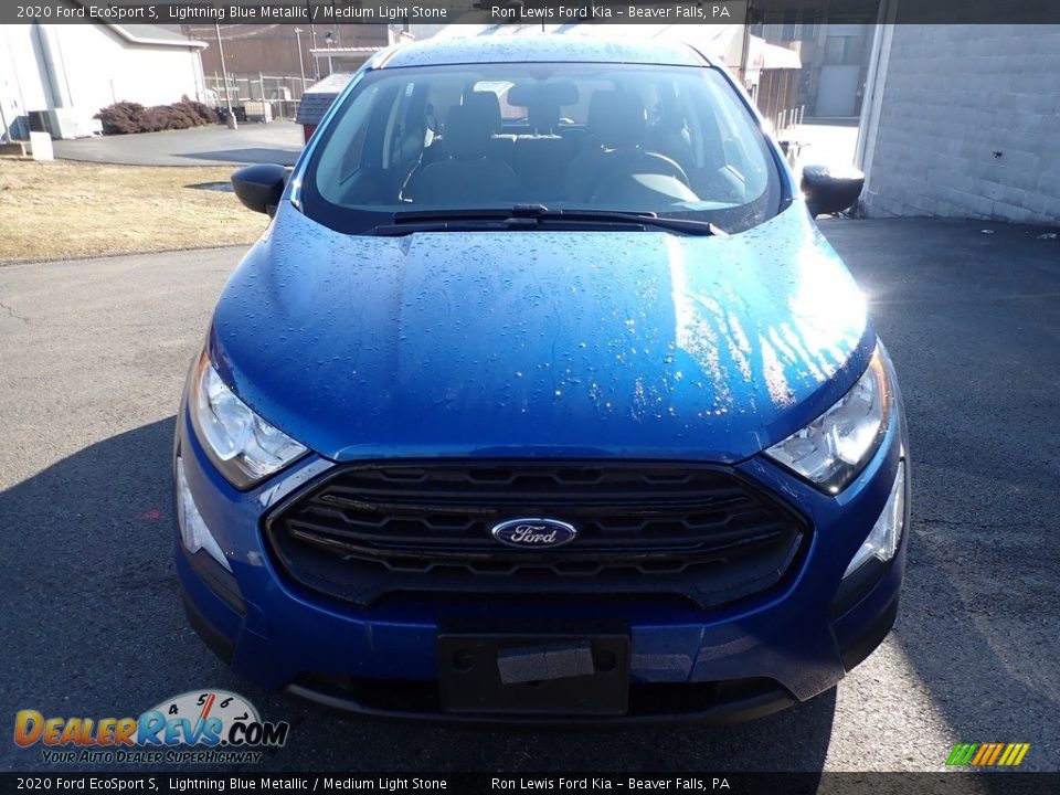 2020 Ford EcoSport S Lightning Blue Metallic / Medium Light Stone Photo #8