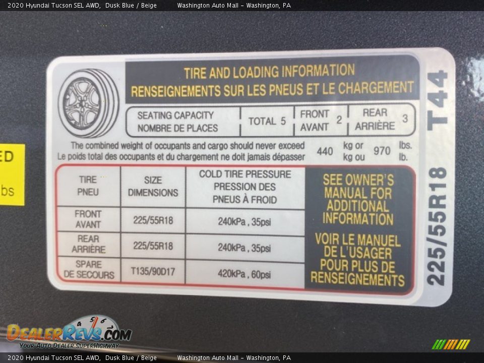 2020 Hyundai Tucson SEL AWD Dusk Blue / Beige Photo #8