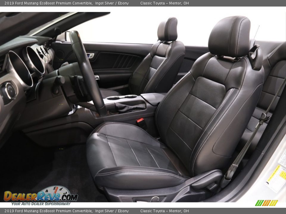 Front Seat of 2019 Ford Mustang EcoBoost Premium Convertible Photo #6