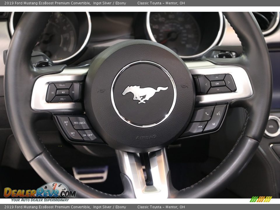 2019 Ford Mustang EcoBoost Premium Convertible Steering Wheel Photo #8